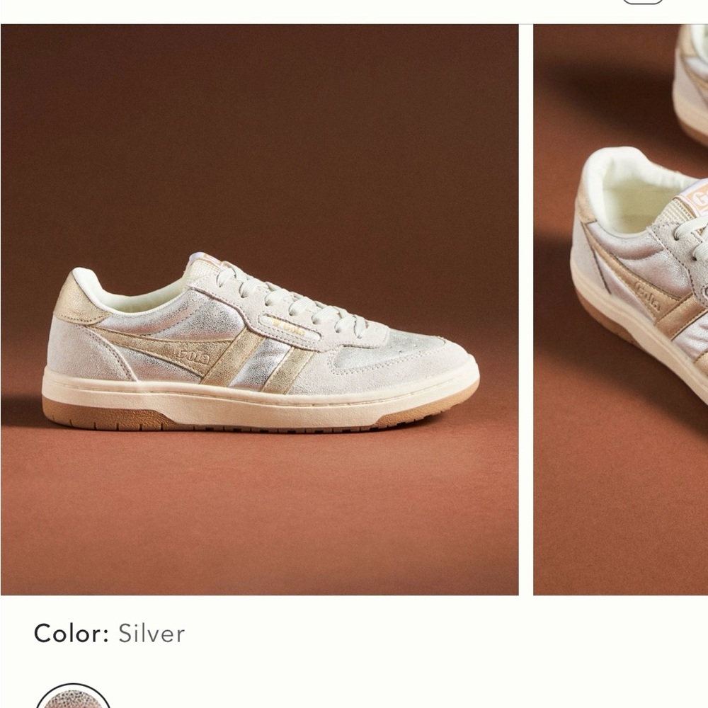 Gola Silver and Tan Women's Sneakers